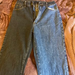 two tone shein jeans